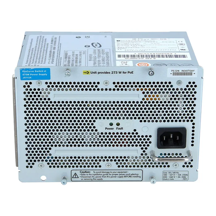 HP J8712AS | Procurve Switch Zl 875-Watts Power Supply Refurbished - Hewlett-Packard (ou HP en abrégé) refurbished available on Gotodirect