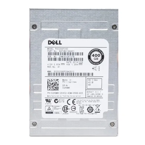 Dell 2H9WV | 400GB Multi-Level Cell SAS 12Gb/s Hot-Pluggable 2.5-Inch Solid State Drive for PowerEdge Servers Refurbished - Dell refurbished available on Gotodirect