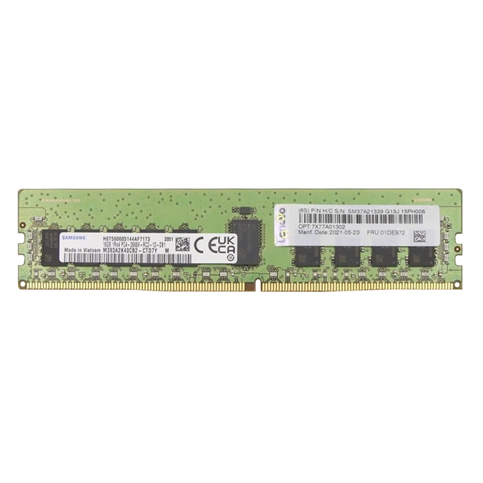 Lenovo 7X77A01302 | 16GB DDR4-2666MHz PC4-21300 ECC Registered RDIMM CL19 1Rx4 1.2V 288-Pin Memory Module Refurbished - Lenovo refurbished available on Gotodirect