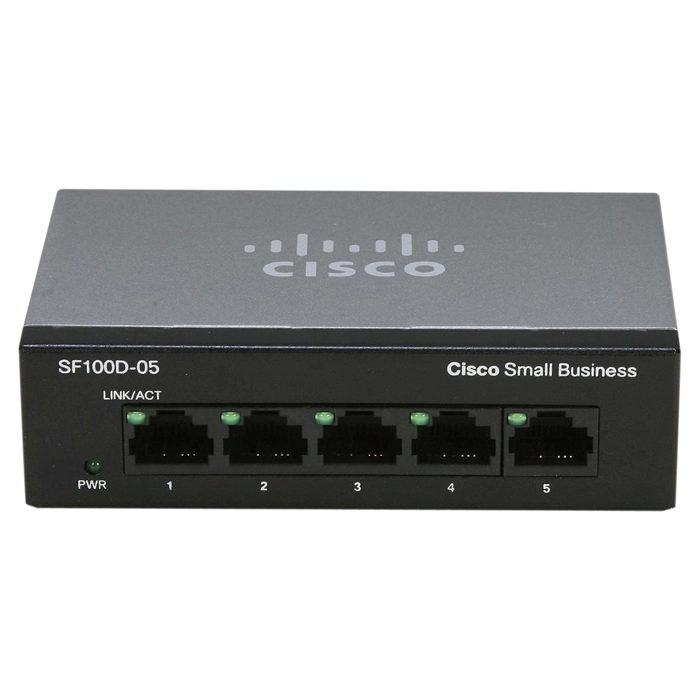Cisco SF100D-05 | Small Business 100 Series SF100D-05 5 x 10/100Base-TX RJ-45 Ports Layer 2 Unmanaged Fast Ethernet Network Desktop Switch Refurbished - Cisco Systems Inc. refurbished available on Gotodirect