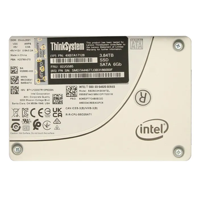 Lenovo 02JG585 | 3.84TB SATA 6Gb/s Mixed Use HS 2.5-inch Solid State Drive for ThinkSystem Refurbished - Lenovo refurbished available on Gotodirect