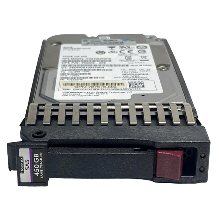 Buy HP 787641-001 | 450GB 15000RPM SAS 12Gb/s Hot Swappable 2.5-Inch Hard Drive Refurbished - $147.33 HP 787641-001 | 450GB 15000RPM SAS 12Gb/s Hot Swappable 2.5-Inch Hard Drive Refurbished - Hewlett-Packard (ou HP en abrégé) refurbished available on Gotodirect