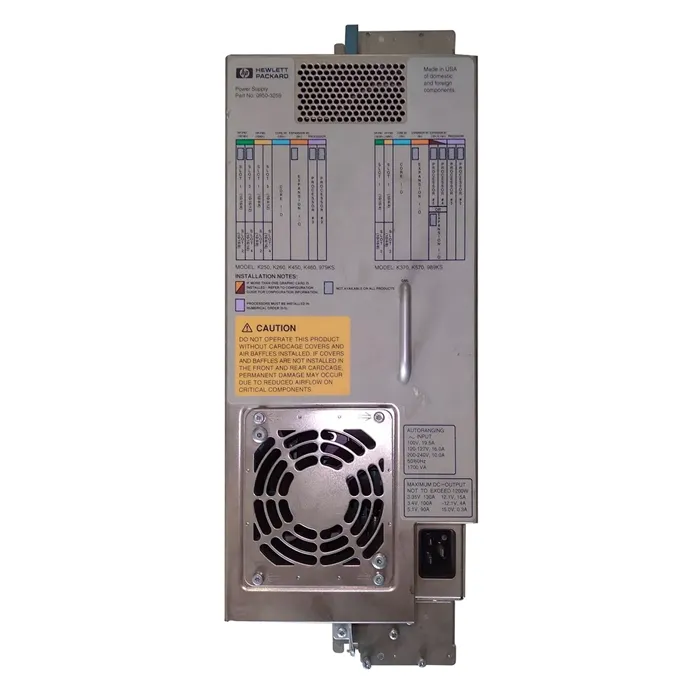 Buy HP 0950-3259 | 1200-Watts Power Supply for K-Class Systems Refurbished - $635.00 HP 0950-3259 | 1200-Watts Power Supply for K-Class Systems Refurbished - Hewlett-Packard (ou HP en abrégé) refurbished available on Gotodirect