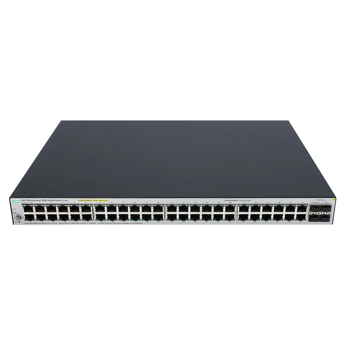 HP JL386A | OfficeConnect 1920S Series 1920S-48G-4SFP-PPoE+ (370W) 48 x 10/100/1000Base-T RJ-45 PoE+ and 4 x SFP (mini-GBIC) Ports Layer 3 Managed Gigabit Ethernet Network Switch Refurbished - Hewlett-Packard (ou HP en abrégé) refurbished available on Gotodirect