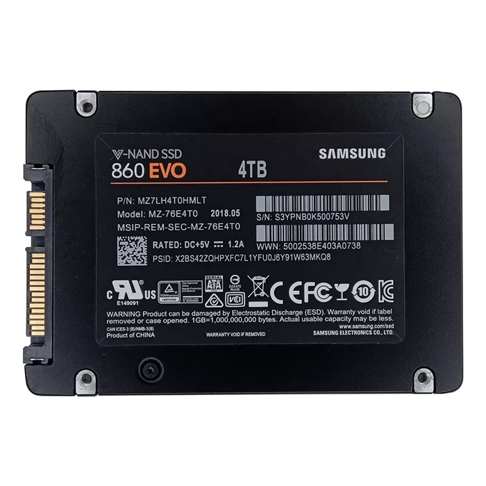 Samsung MZ-76E4T0 | 860 EVO Series 4TB 2.5-inch 6GB/s SATA 4GB Cache V-NAND 3bit MLC Solid State Drive Refurbished - Samsung refurbished available on Gotodirect