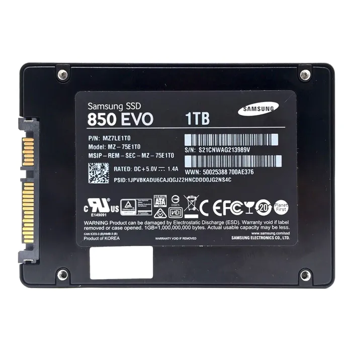 Samsung MZ-75E1T0 | 850 EVO Series 1TB 2.5-inch 6GB/s SATA 1GB Cache V-NAND 3bit MLC Solid State Drive Refurbished - Samsung refurbished available on Gotodirect