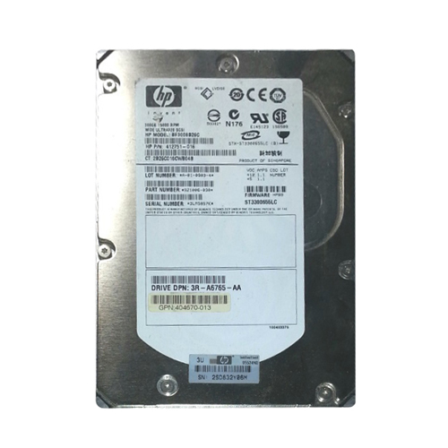 HP 404670-013 | 300GB 15000RPM Ultra320 SCSI 16MB Cache Hot-Pluggable LVD 80-Pin 3.5-inch Hard Drive Refurbished - Hewlett-Packard (ou HP en abrégé) refurbished available on Gotodirect