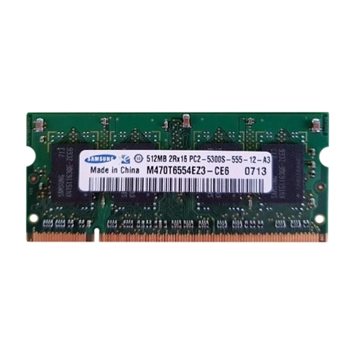 Samsung M470T6554EZ3-CE6 | 512MB DDR2-667MHz PC2-5300 Non-ECC Unbuffered SODIMM CL5 2Rx16 1.8V 200-Pin Memory Module Refurbished - Samsung refurbished available on Gotodirect