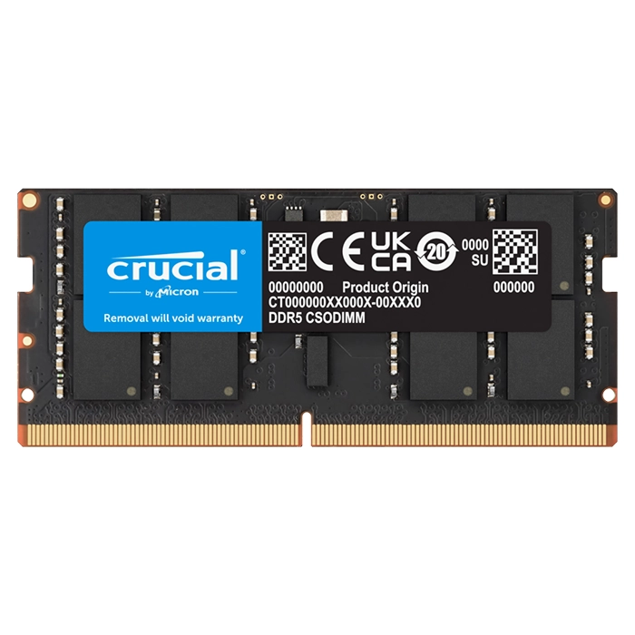 Crucial CT32G64C52CS5 | 32GB DDR5-6400MHz Non-ECC Unbuffered CL52 262-Pin CSODIMM 1.1V 2Rx8 Memory Module Refurbished - Crucial refurbished available on Gotodirect