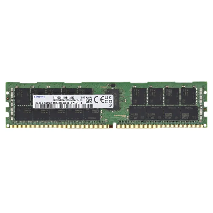 Samsung M393A8G40BB4-CWE | 64GB DDR4-3200MHz PC4-25600 ECC Registered RDIMM CL22 2Rx4 1.2V 288-Pin Memory Module Refurbished - Samsung refurbished available on Gotodirect