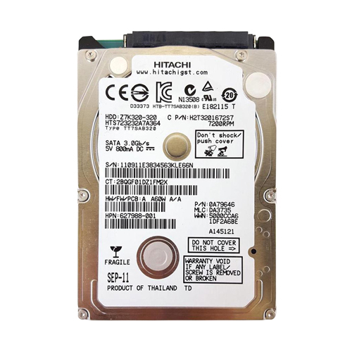 HP 627988-001 | 320GB 7200RPM SATA 3Gb/s 16MB Cache 2.5-inch Hard Drive Refurbished - Hewlett-Packard (ou HP en abrégé) refurbished available on Gotodirect