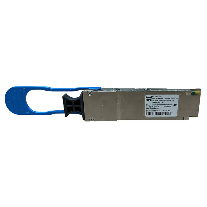 HP Q8J73A | M-Series 100Gb/s 100GBase-PSM4 Single-Mode Fibre 1310nm 500m LC/MPO Connector QSFP28 Transceiver Module Refurbished - Hewlett-Packard (ou HP en abrégé) refurbished available on Gotodirect