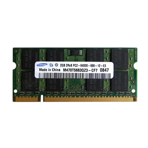 Samsung M470T5663QZ3-CF7 | 2GB DDR2-800MHz PC2-6400 Non-ECC Unbuffered SODIMM CL6 2Rx8 1.8V 200-Pin Memory Module Refurbished - Samsung refurbished available on Gotodirect