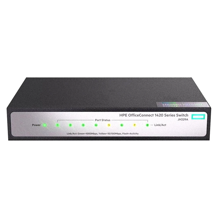 HP JH329A#ABA | OfficeConnect 1420 Series 1420-8G 8 x 10/100/1000Base-T RJ-45 Ports Layer 2 Unmanaged Gigabit Ethernet Network Switch Refurbished - Hewlett-Packard (ou HP en abrégé) refurbished available on Gotodirect