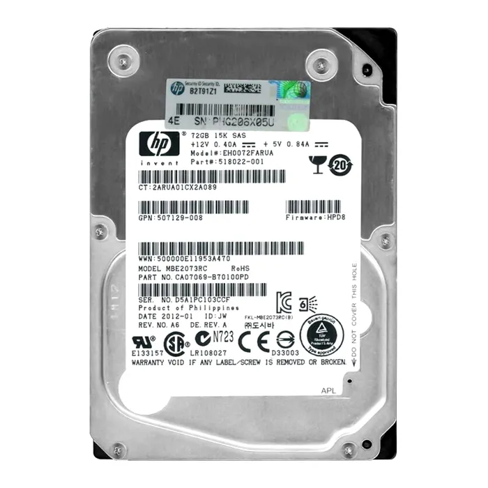 Buy HP 518022001SC | 73GB 15000RPM SAS 6Gb/s 2.5-Inch 16MB Cache Hot Swap Hard Drive Refurbished - $84.07 HP 518022001SC | 73GB 15000RPM SAS 6Gb/s 2.5-Inch 16MB Cache Hot Swap Hard Drive Refurbished - Hewlett-Packard (ou HP en abrégé) refurbished available on Gotodirect