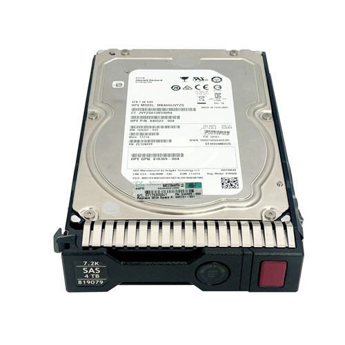 HP 819079-001 | 4TB 7200RPM SAS 12Gb/s Hot-Pluggable 512n 3.5-Inch Midline Hard Drive for G10 ProLiant Servers Refurbished - Hewlett-Packard (ou HP en abrégé) refurbished available on Gotodirect