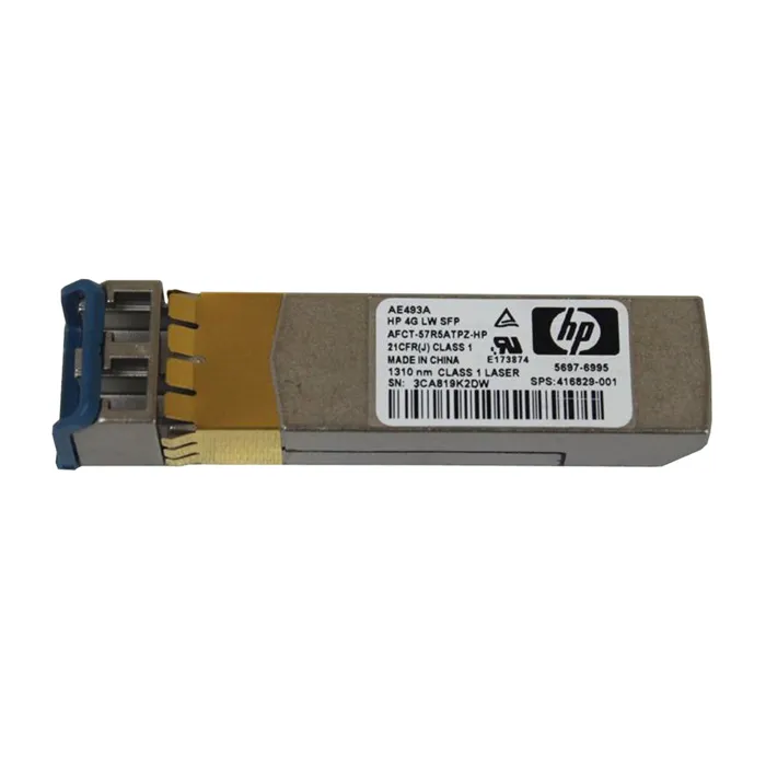 HP AE493-63001 | StorageWorks B-Series 4Gb/s 4GBase-LW Single-Mode Fibre 1310nm 10km LC Connector SFP (mini-GBIC) Transceiver Module Refurbished - Hewlett-Packard (ou HP en abrégé) refurbished available on Gotodirect
