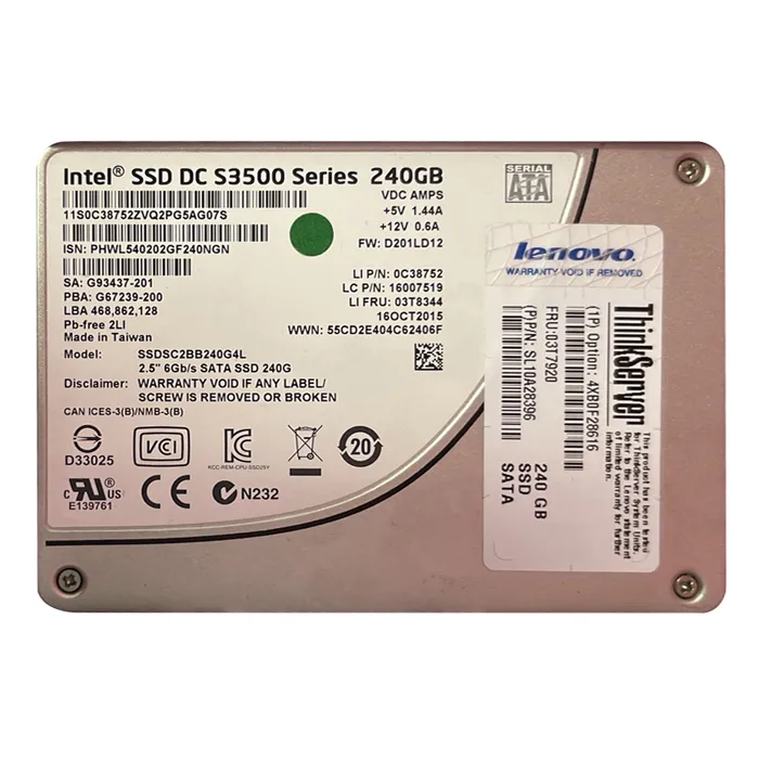 Lenovo 4XB0F28616 | 240GB Multi-Level Cell SATA 6Gb/s Hot Swappable 2.5-Inch Solid State Drive for ThinkStation Refurbished - Lenovo refurbished available on Gotodirect