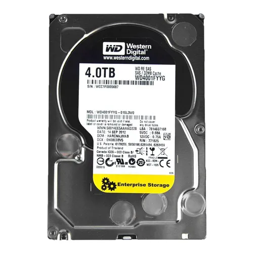 Western Digital WD4001FYYG | RE 4TB 7200RPM SAS 6Gb/s 32MB Cache (RoHS) 3.5-Inch Hard Drive Refurbished - Western Digital refurbished available on Gotodirect