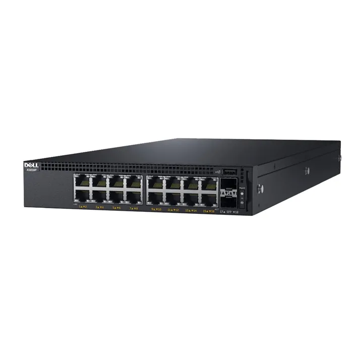 Dell X1018P | X-Series X1018P 16 x 10/100/1000Base-T RJ-45 PoE and 2 x SFP (mini-GBIC) Ports Layer 2 Managed Gigabit Ethernet Switch Refurbished - Dell refurbished available on Gotodirect