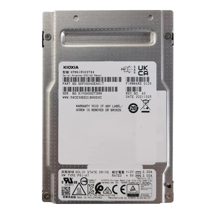 Buy KIOXIA KPM61RUG3T84 | PM6-R Series 3.84TB TLC SAS 24Gbps Read Intensive 2.5-Inch Internal Solid State Drive Refurbished - $722.86 KIOXIA KPM61RUG3T84 | PM6-R Series 3.84TB TLC SAS 24Gbps Read Intensive 2.5-Inch Internal Solid State Drive Refurbished - refurbished available on Gotodirect