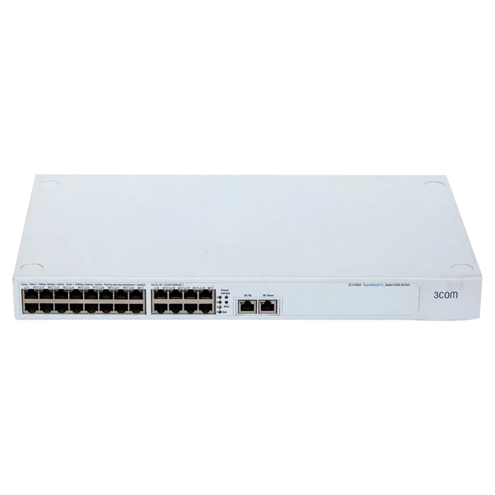 3Com 3C17300A-US | 4200 26-Port Ethernet Switch 24 x 10/100Base-TX LAN, 2 x 10/100/1000Base-T Managed Switch Refurbished -  refurbished available on Gotodirect