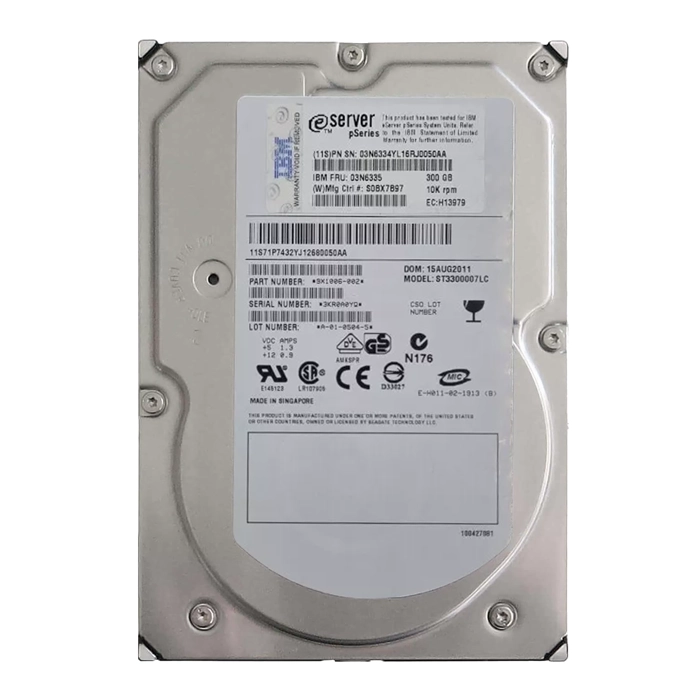 IBM 03N6334 | 300GB 10000RPM Ultra320 SCSI 80-Pin Hot-Swappable 3.5-Inch Hard Drive Refurbished -  refurbished available on Gotodirect