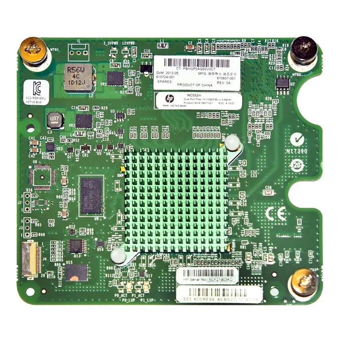 HP 610607-001 | Dual-Ports 10Gb/s 10GBase-KX4 10 Gigabit Ethernet PCI Express 2.0 x8 Mezzanine Flex-10 Network Adapter Refurbished - Hewlett-Packard (ou HP en abrégé) refurbished available on Gotodirect