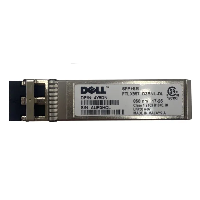Dell 4Y8DN | 10Gb/s 10GBase-SR Multi-Mode Fibre 850nm 300m Duplex LC Connector SFP+ Transceiver Module Refurbished - Dell refurbished available on Gotodirect