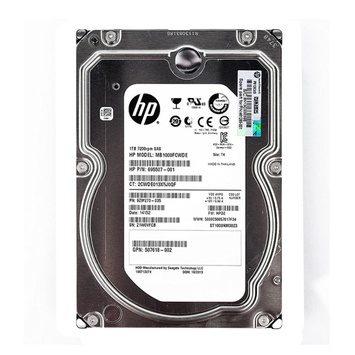 HP 507618-002 | 1TB 7200RPM SAS 6Gb/s LFF Hot-Pluggable Dual Port 3.5-inch Midline Hard Drive for ML350 Gen6 ProLiant Server Refurbished - Hewlett-Packard (ou HP en abrégé) refurbished available on Gotodirect
