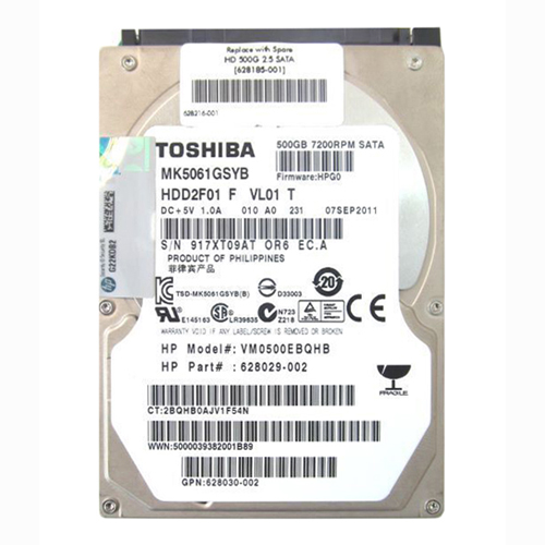 HP 628030-002 | 500GB 7200RPM SATA 6Gb/s NHP 16MB Cache SFF 2.5-inch Hard Drive Refurbished - Hewlett-Packard (ou HP en abrégé) refurbished available on Gotodirect