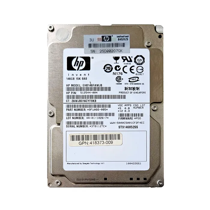 HP 512544-004 | 146GB 15000RPM SAS 6Gb/s SFF Hot-Pluggable Dual Port 2.5-inch Hard Drive for Gen1 to Gen7 ProLiant Server Refurbished - Hewlett-Packard (ou HP en abrégé) refurbished available on Gotodirect