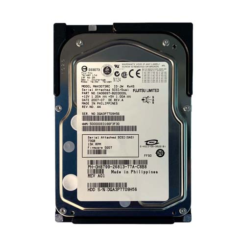 Fujitsu MAX3073RC | 73.5GB 15000RPM SAS 3GB/s 8MB Cache 3.5-Inch Hard Drive Refurbished - Fujitsu refurbished available on Gotodirect