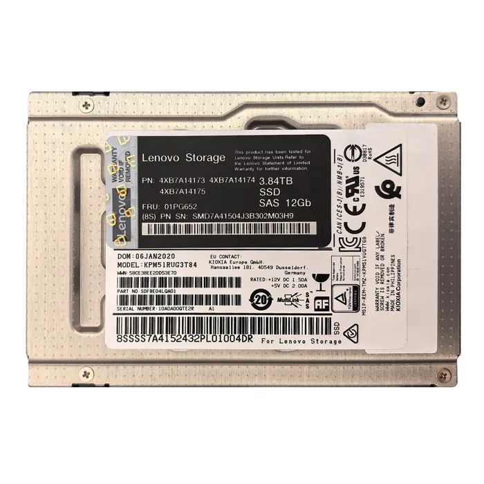 Lenovo 01PG652 | 3.84TB SAS 12Gb/s 1DWPD HS 2.5-Inch Internal Solid State Drive Refurbished - Lenovo refurbished available on Gotodirect