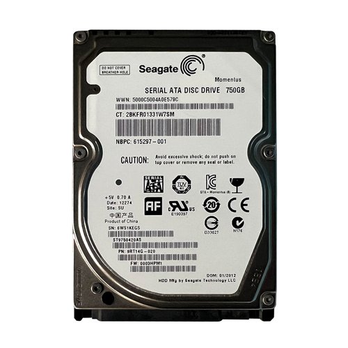 HP 615297-001 | 750GB 7200RPM SATA 3Gb/s 16MB Cache 2.5-inch Hard Drive Refurbished - Hewlett-Packard (ou HP en abrégé) refurbished available on Gotodirect