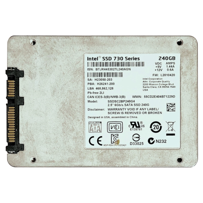 Intel SSDSC2BP240G4 | 730 Series 240GB MLC SATA 6GB/s AES-256 2.5-Inch Internal Solid State Drive Refurbished - Intel refurbished available on Gotodirect