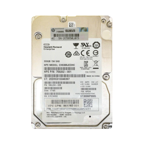 HP 861782-001 | 300GB 15000RPM SAS 12Gb/s Hot-Pluggable SFF 2.5-Inch Hard Drive Refurbished - Hewlett-Packard (ou HP en abrégé) refurbished available on Gotodirect