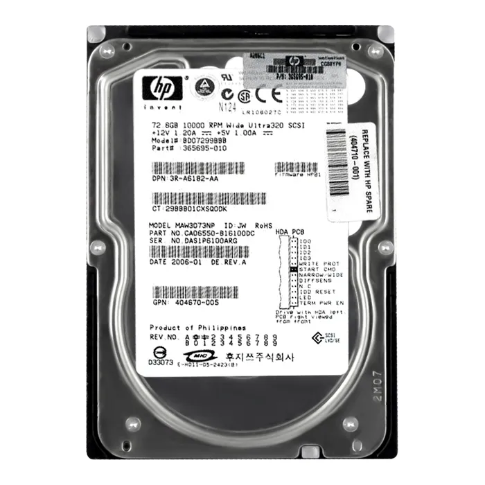 HP BD07299BBB | 72.8GB 10000RPM Ultra320 SCSI LVD 68-Pin 3.5-Inch Hard Drive Refurbished - Hewlett-Packard (ou HP en abrégé) refurbished available on Gotodirect