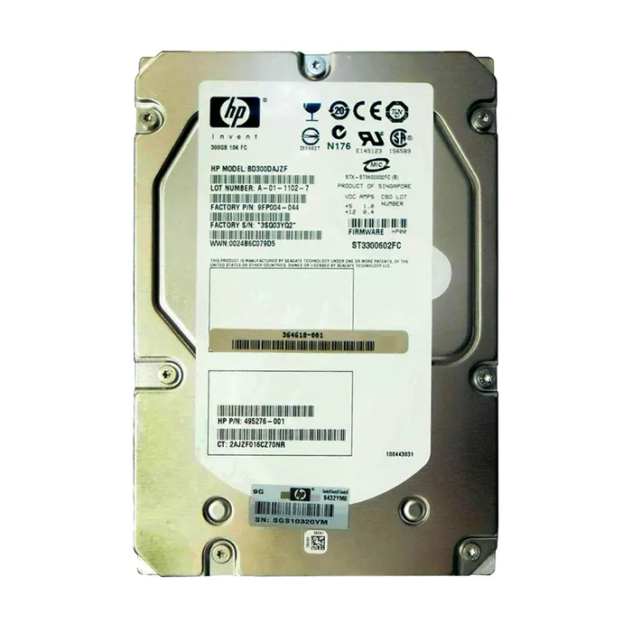 HP 495276-001 | 300GB 10000RPM Fibre Channel 2Gb/s Hot-Swappable Dual Port 3.5-inch Hard Drive Refurbished - Hewlett-Packard (ou HP en abrégé) refurbished available on Gotodirect