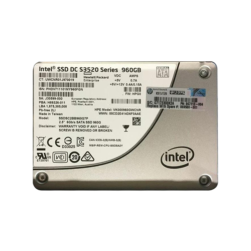 HP 869580-001 | 960GB SATA 6Gb/s Hot-Pluggable Read Intensive 2.5-Inch Enterprise Solid State Drive for ProLiant Server and Storage Array Refurbished - Hewlett-Packard (ou HP en abrégé) refurbished available on Gotodirect