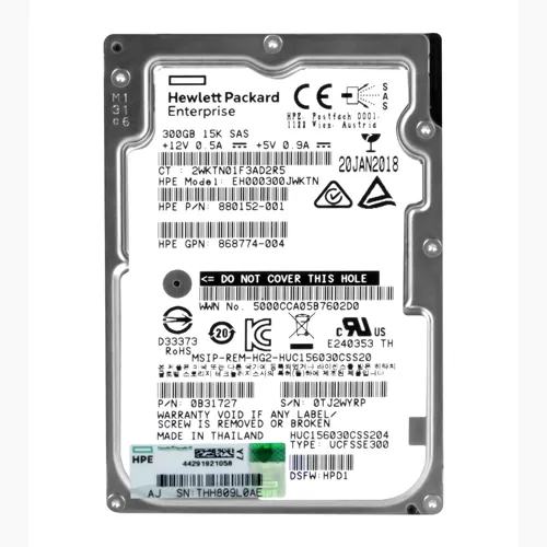 Buy HP EH000300JWKTN | 300GB 15000RPM SAS 12Gb/s SFF Hot-Pluggable 2.5-inch Hard Drive for Gen8 to Gen10 ProLiant Server Refurbished - $469.81 HP EH000300JWKTN | 300GB 15000RPM SAS 12Gb/s SFF Hot-Pluggable 2.5-inch Hard Drive for Gen8 to Gen10 ProLiant Server Refurbished - Hewlett-Packard (ou HP en abrégé) refurbished available on Gotodirect