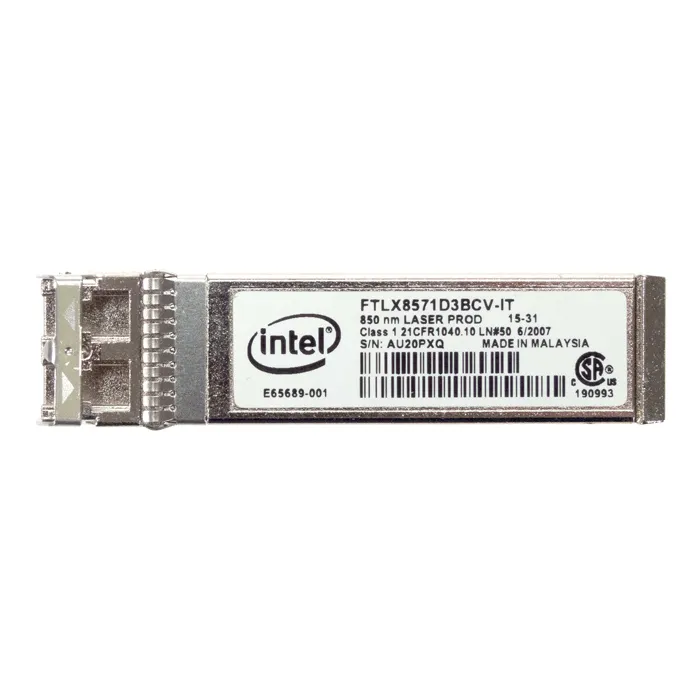Intel E65689-001 | 10Gb/s 10GBase-SR Dual Rate Multi-mode Fibre 300m 850nm Duplex LC Connector SFP+ Transceiver Module Refurbished - Intel refurbished available on Gotodirect