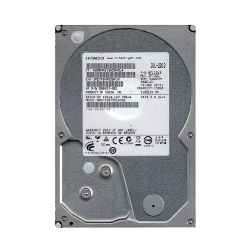HP 590657-001 | 750GB 7200RPM SATA 3Gb/s NCQ 32MB Cache Hot-Pluggable 3.5-inch Midline Hard Drive Refurbished - Hewlett-Packard (ou HP en abrégé) refurbished available on Gotodirect