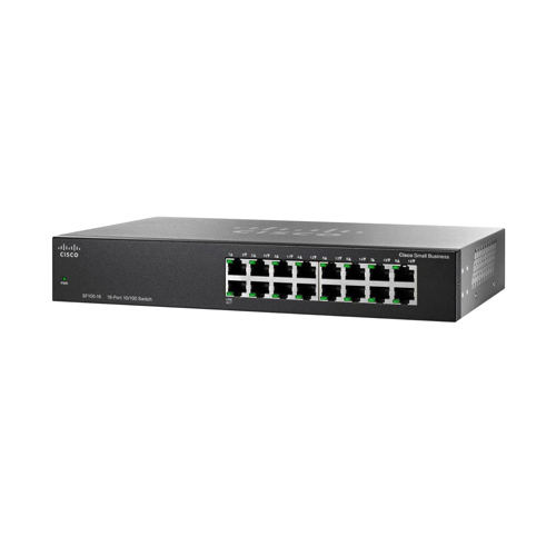 Cisco SR216T-NA | SF100-16 16 x Ports 10/100Base-TX Layer 2 1U Rack-Mountable Ethernet Network Switch Refurbished - Cisco Systems Inc. refurbished available on Gotodirect