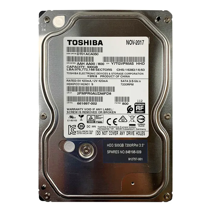 HP 912757-001 | 500GB 7200RPM SATA 6Gb/s 32MB Cache 3.5-Inch Internal Hard Drive Refurbished - Hewlett-Packard (ou HP en abrégé) refurbished available on Gotodirect