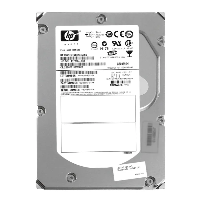 HP 405429-001 | 73GB 15000RPM SAS 3Gb/s 16MB Cache Hot Pluggable Single Port 3.5-inch Hard Drive for Workstation Refurbished - Hewlett-Packard (ou HP en abrégé) refurbished available on Gotodirect