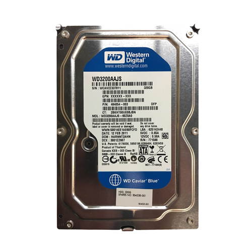 HP 504338-001 | 320GB 7200RPM SATA 3Gb/s 16MB Cache 3.5-inch Hard Drive Refurbished - Hewlett-Packard (ou HP en abrégé) refurbished available on Gotodirect