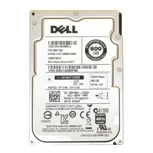 HGST 0B31352 | Ultrastar C15K600 Series 600GB 15000RPM SAS 12Gb/s 128MB Cache 4Kn (Secure Erase) 2.5-inch Enterprise Hard Drive Refurbished - HGST (a subsidiary of Western Digital) refurbished available on Gotodirect