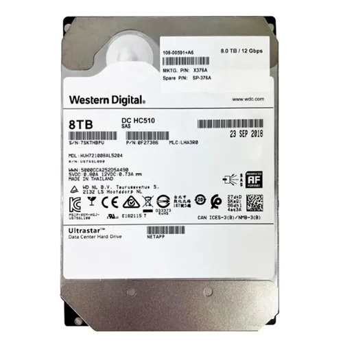 HGST HUH721008AL5204 | Ultrastar DC HC510 Series 8TB 7200RPM SAS 12Gb/s 256MB Cache 512e (Secure Erase Encryption) 3.5-inch Hard Drive Refurbished - HGST (a subsidiary of Western Digital) refurbished available on Gotodirect