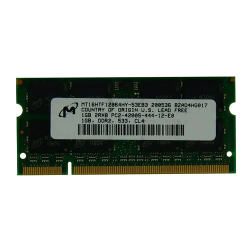 Buy Micron MT16HTF12864HY-53EB3 | 1GB DDR2-533MHz PC2-4200 Non-ECC Unbuffered SODIMM CL4 2Rx8 1.8V 200-Pin Memory Module Refurbished - $103.85 Micron MT16HTF12864HY-53EB3 | 1GB DDR2-533MHz PC2-4200 Non-ECC Unbuffered SODIMM CL4 2Rx8 1.8V 200-Pin Memory Module Refurbished - refurbished available on Gotodirect